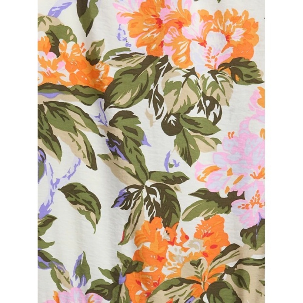 GAP Women's Size Large Tie Front Tiered Maxi Dress Floral Print MSRP $128 NWT - Picture 4 of 4
